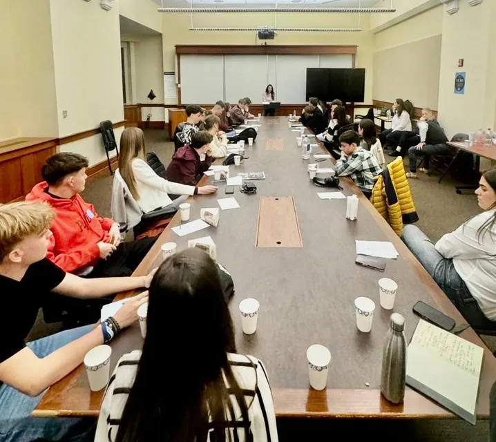Adriana facilitating a roundtable discussion