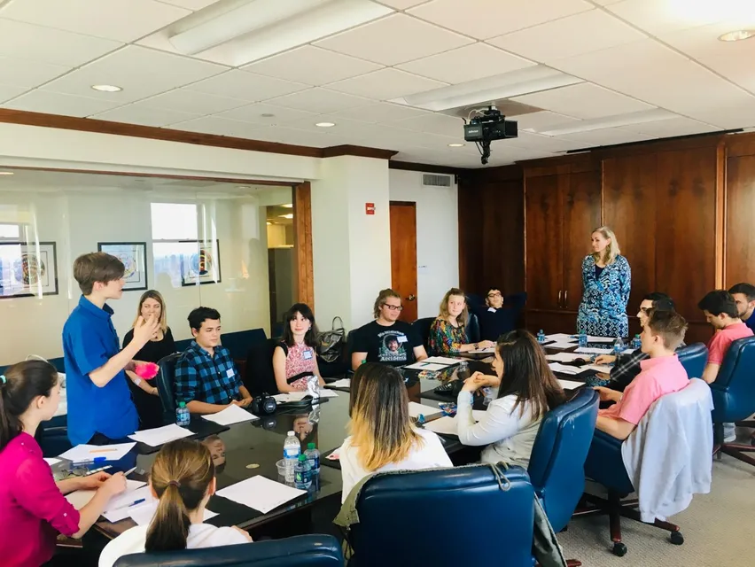 Adriana leading a classroom workshop